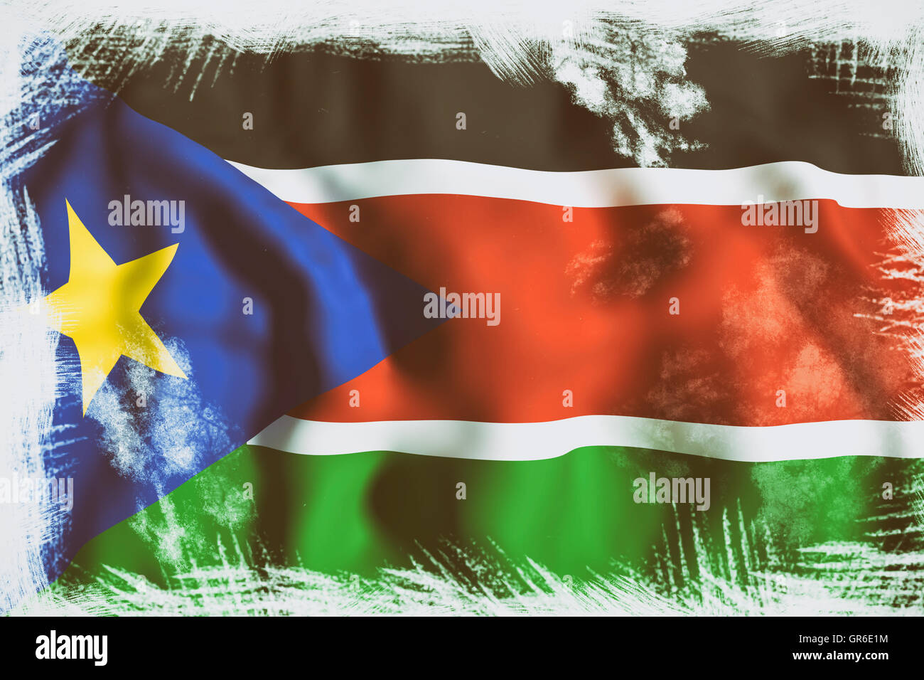 Waving south sudanese flag hi-res stock photography and images - Alamy