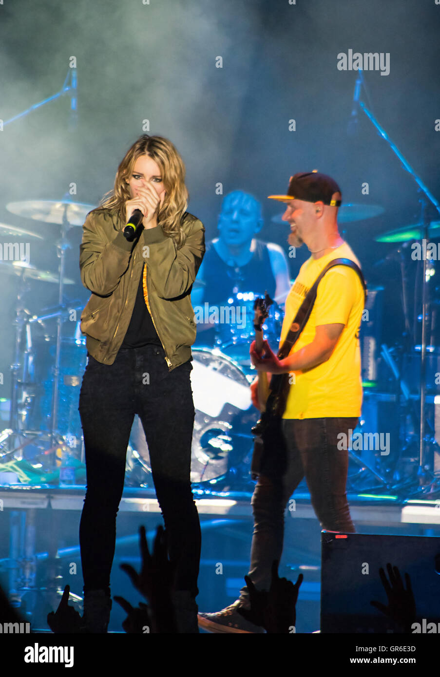 Guano Apes performance at outdoor festival FEZEN in Szekesfehervar on 6th of August, 2016, Hungary Stock Photo