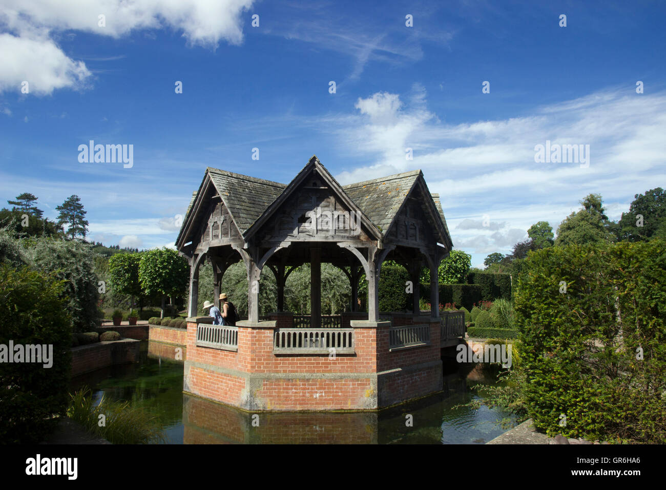 Gardens at Hampton Court Castle, near Leominster, Hereford, England