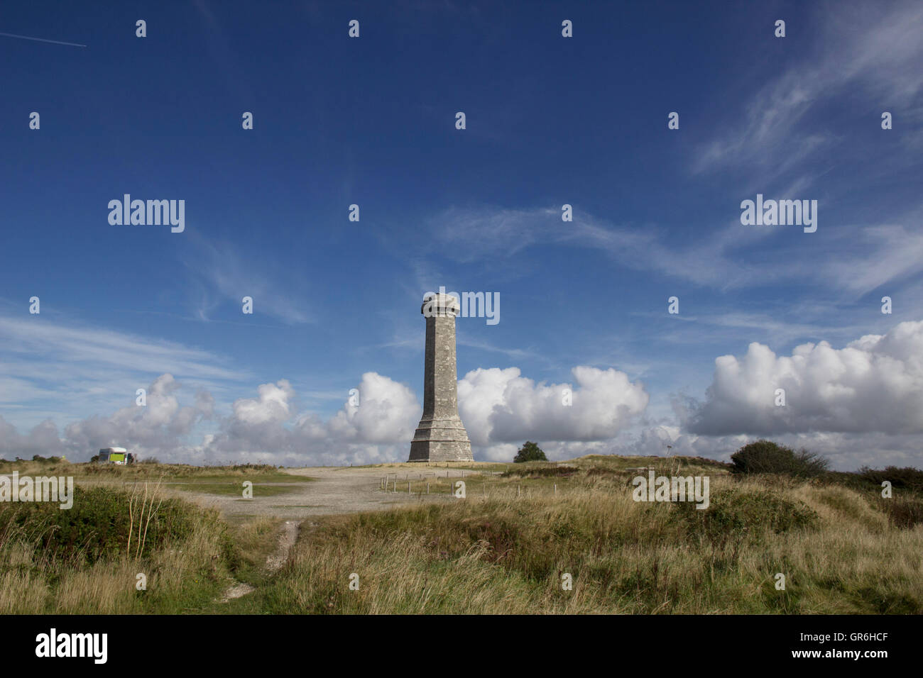 The Hardy Monument at Black Down near the village of  Portesham in Dorset, in memory of Vice-Admiral Sir Thomas Masterman Hardy, Stock Photo