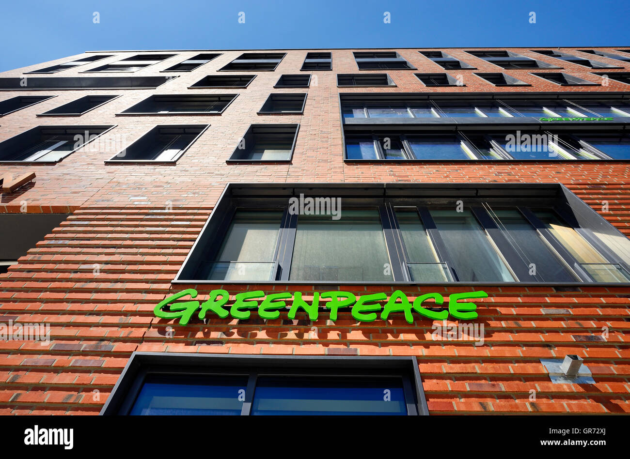 German Head Office Of Greenpeace In Hamburg, Germany Stock Photo