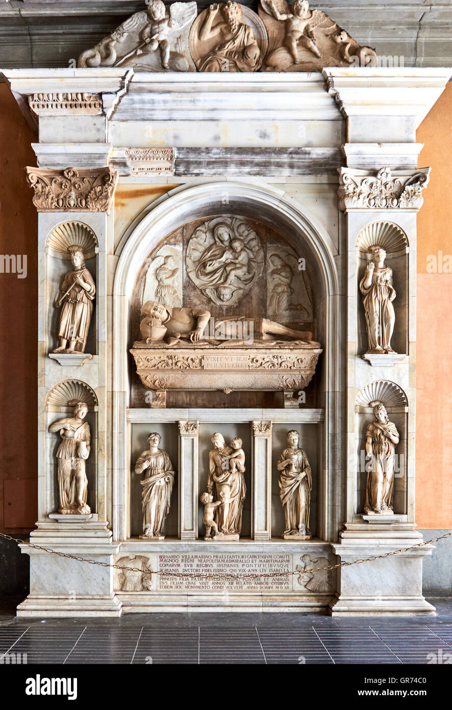 Sculpture at The Benedictine Abbey of Santa Maria de Montserrat Stock Photo