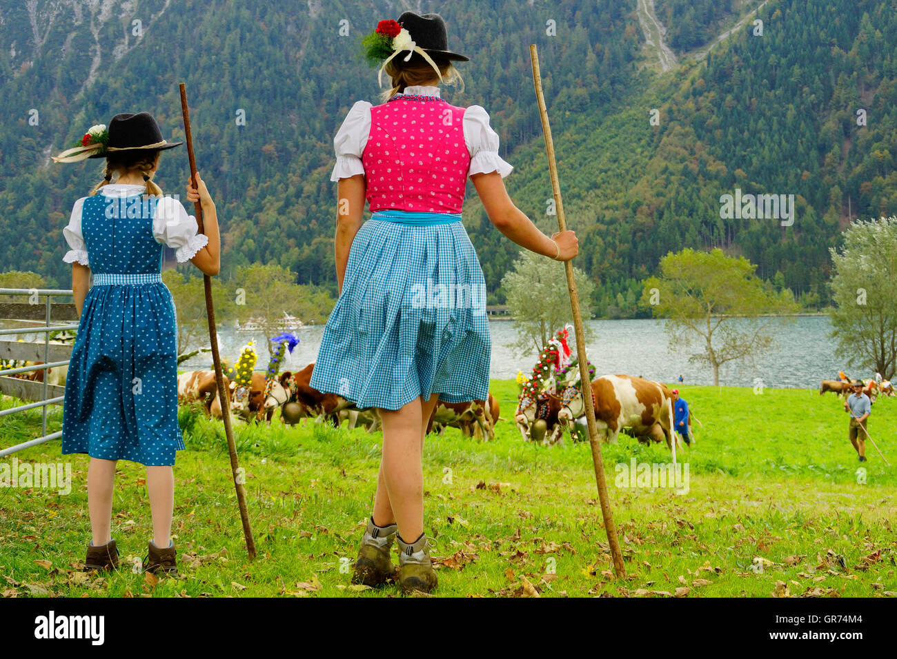 Grirls In Austria Stock Photo