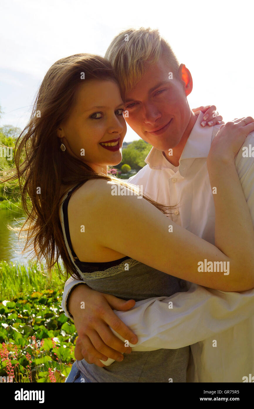 Young Couple In Love Stock Photo - Alamy