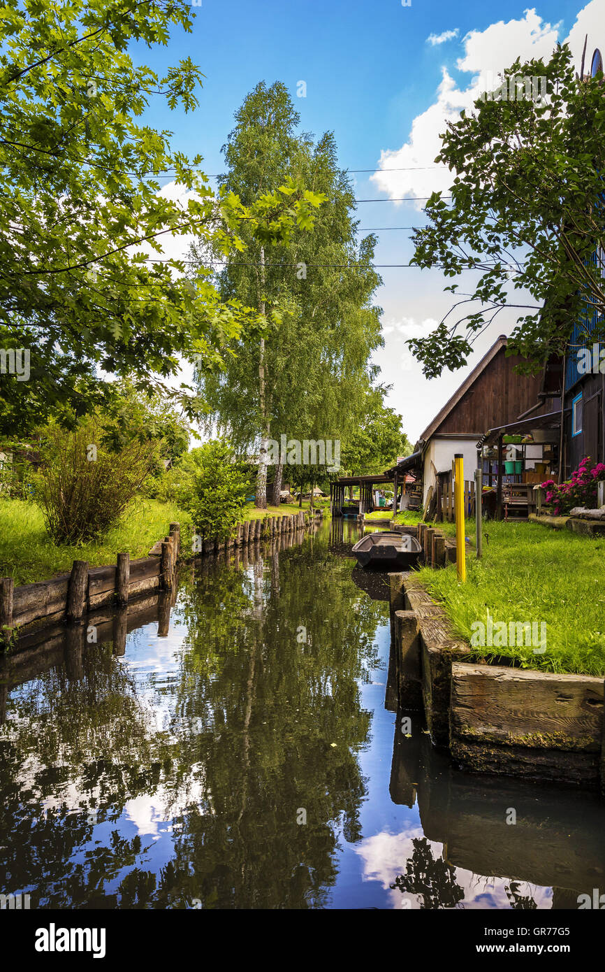 Water Canal In The Spreewald Stock Photo