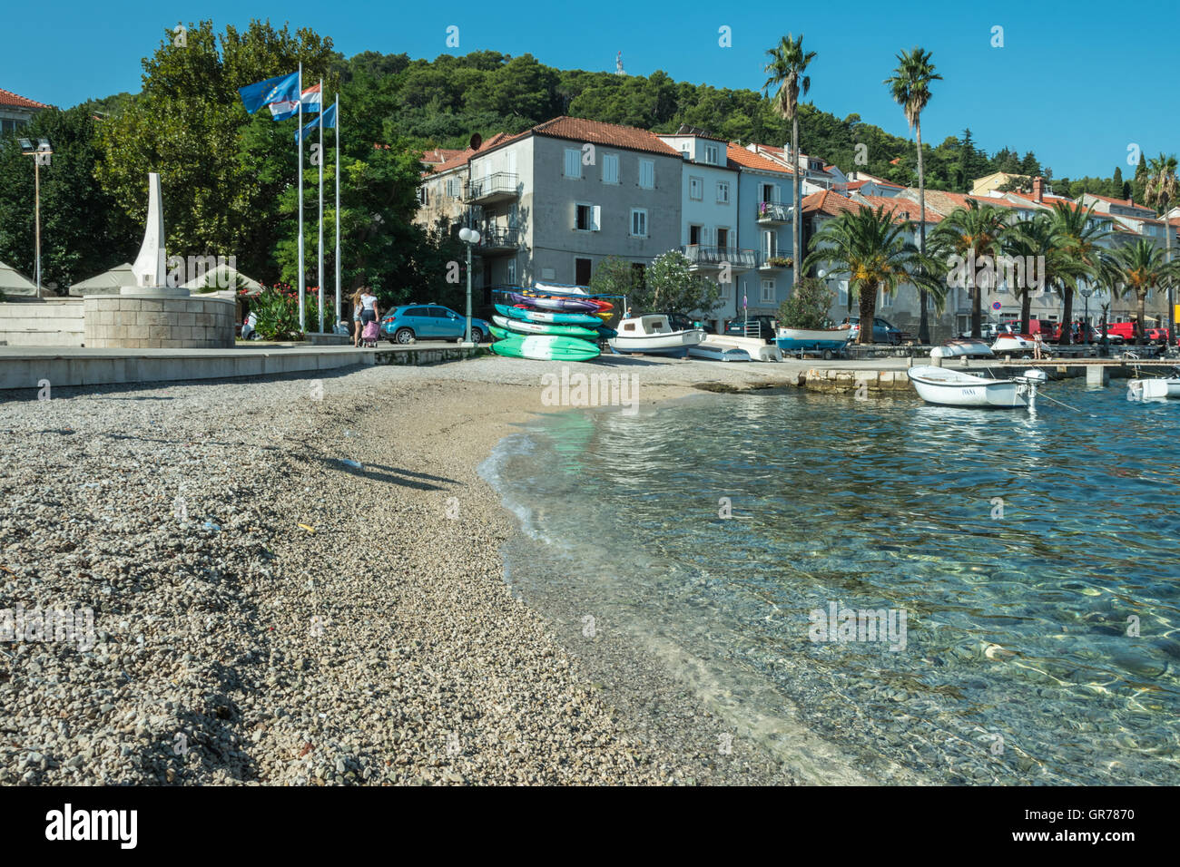 Gravel beach Stock Photo