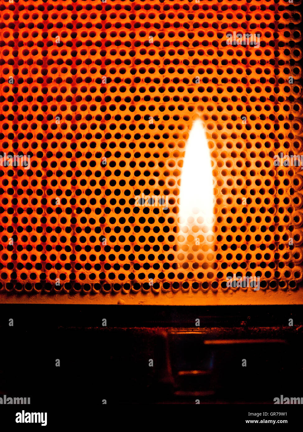 Gas Flame Heating A Gas Heater, Closeup Stock Photo Alamy