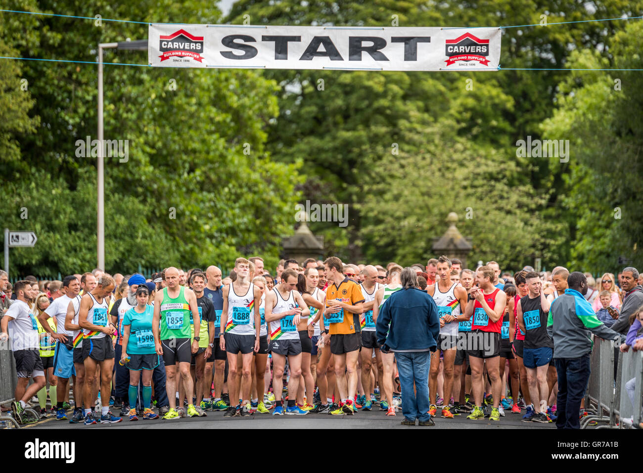 A Marathon start line Stock Photo Alamy