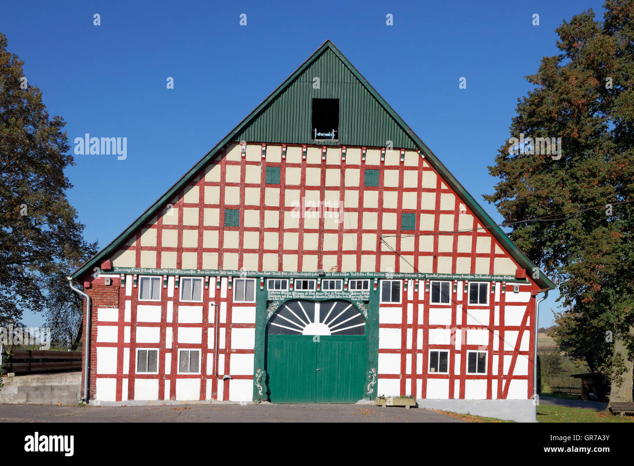 Timbered House In Georgsmarienhuette, Osnabrueck Country, Germany Stock Photo