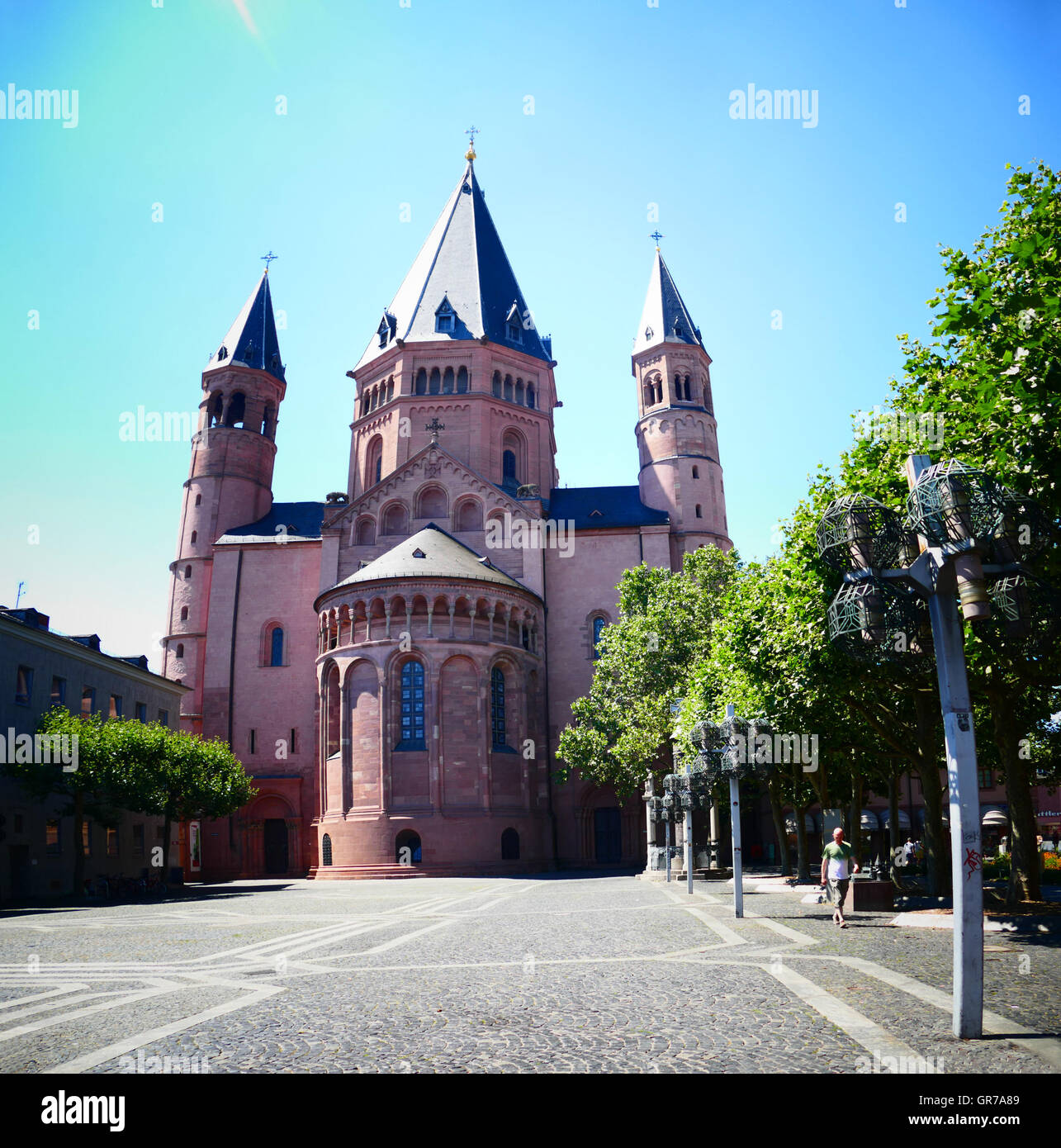 Cathedral Dome Mainz Rheinland-pfalz Rhineland-Palatinate Germany Europe Stock Photo