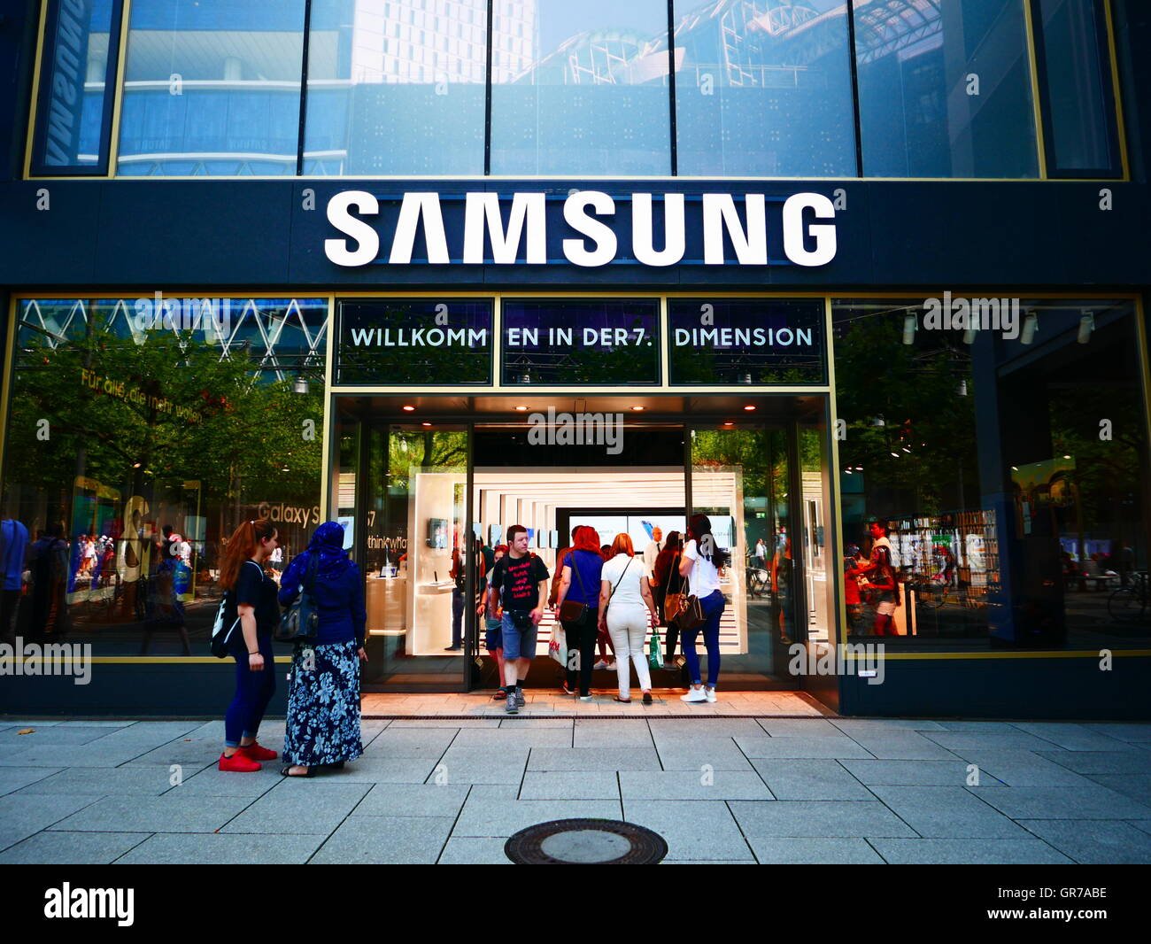 Samsung flagship store in Zeil Frankfurt am Main Germany Stock Photo