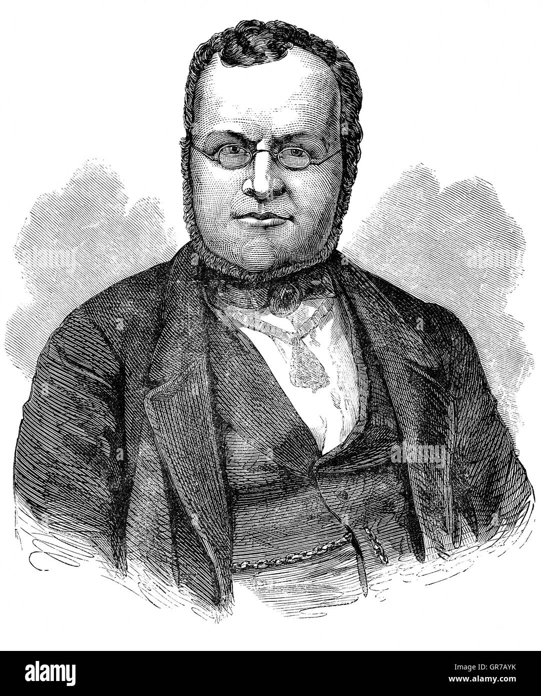 Camillo Paolo Filippo Giulio Benso, Count of Cavour, Isolabella and Leri (1810 – 1861), generally known as Cavour ) was an Italian statesman and a leading figure in the movement toward Italian unification. He was the founder of the original Liberal Party and Prime Minister of the Kingdom of Piedmont-Sardinia  throughout Garibaldi's campaigns to unite Italy. After the declaration of a united Kingdom of Italy, Cavour took office as the first Prime Minister of Italy but he died after only three months in office. Stock Photo