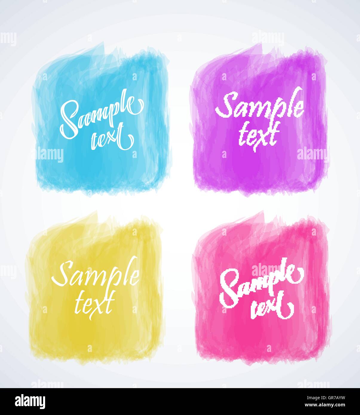 Vector set of rainbow watercolor banners hi-res stock photography and ...