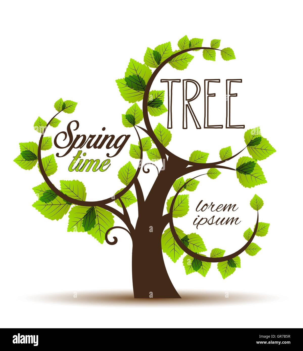 Vector green trees Stock Vector Image & Art Alamy