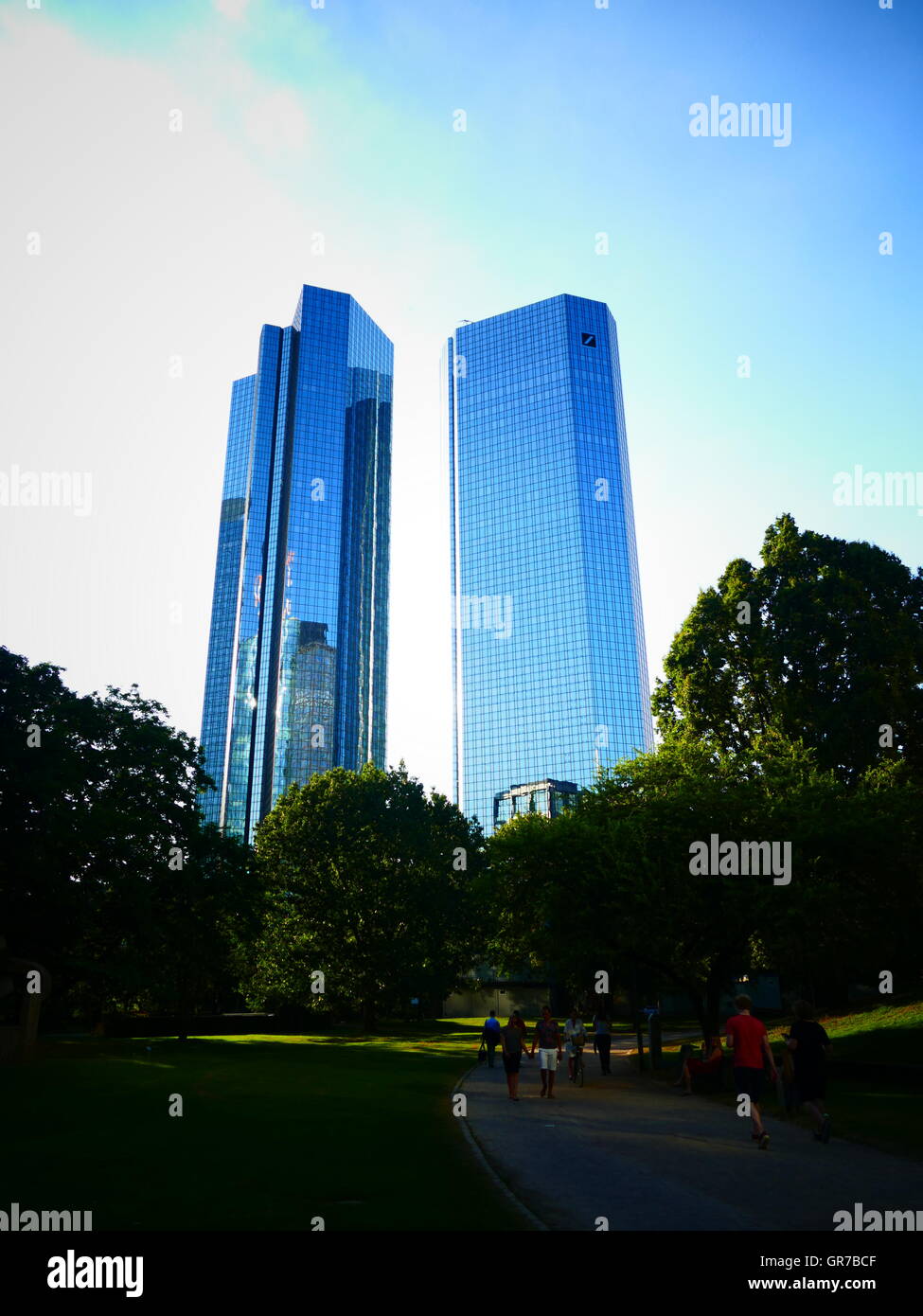 Deutsche Bank in financial city Frankfurt am Main Germany Europe Stock Photo