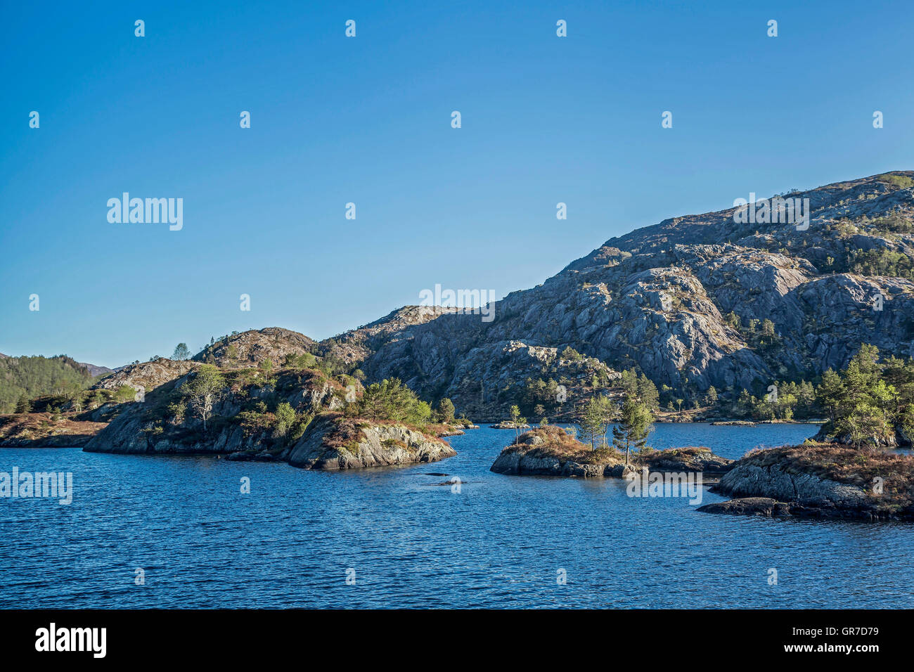 On The Road To Bergen You Can Discover Marvelous Landscapes And Numerous Idyllic Lakes, Stock Photo