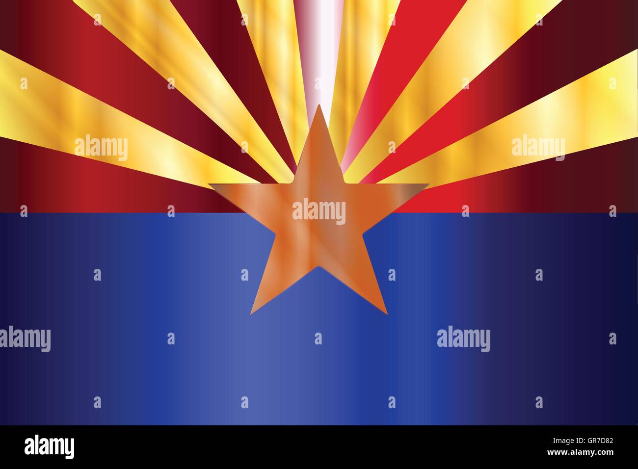 The state flag of the  State of Arizona Stock Vector