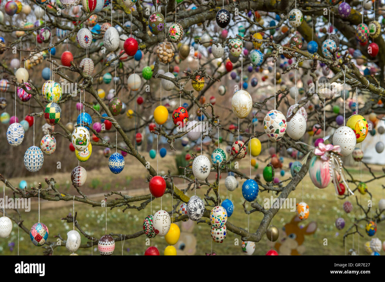 Eggs On The Tree Stock Photo