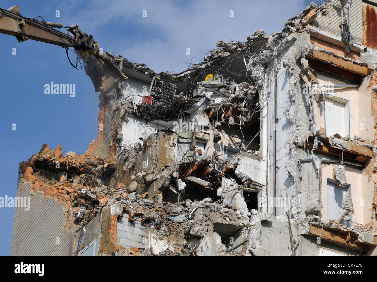 House Demolition Stock Photo