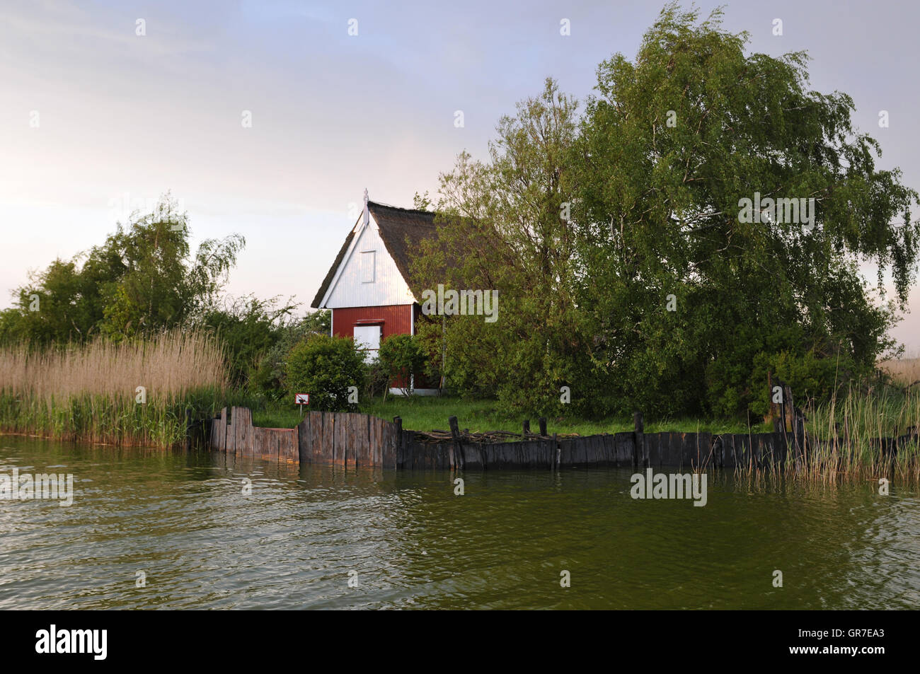 House In The Reeds Stock Photo