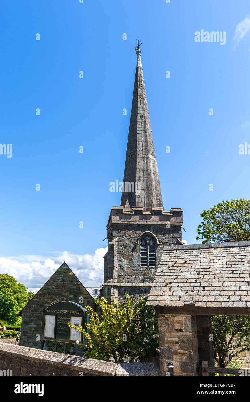 St Agnes Parish Church in Cornwall Stock Photo