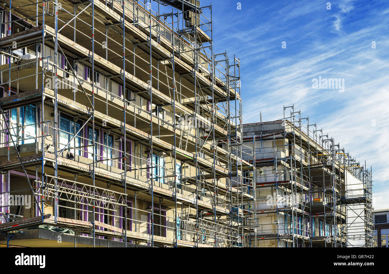 Government-Assisted Housing Construction In Hamburg, Germany Stock Photo