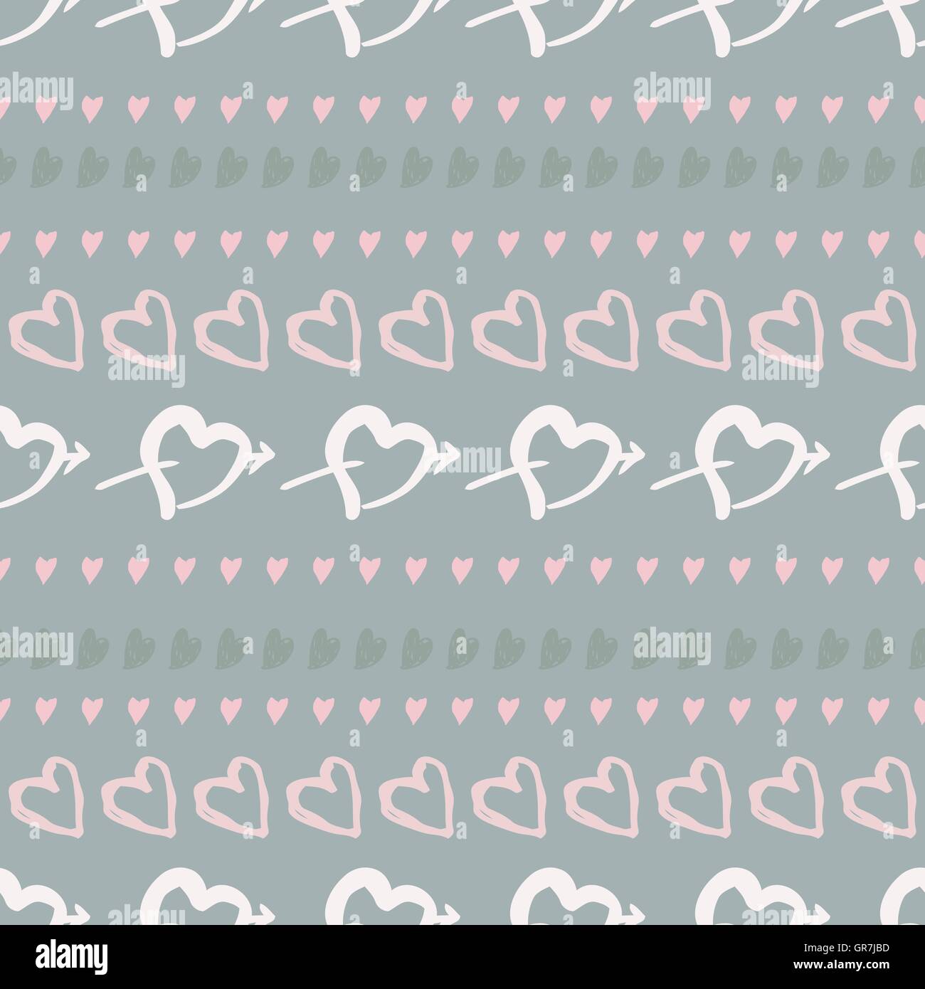 Doodle seamless pattern with hearts Stock Vector Image & Art - Alamy