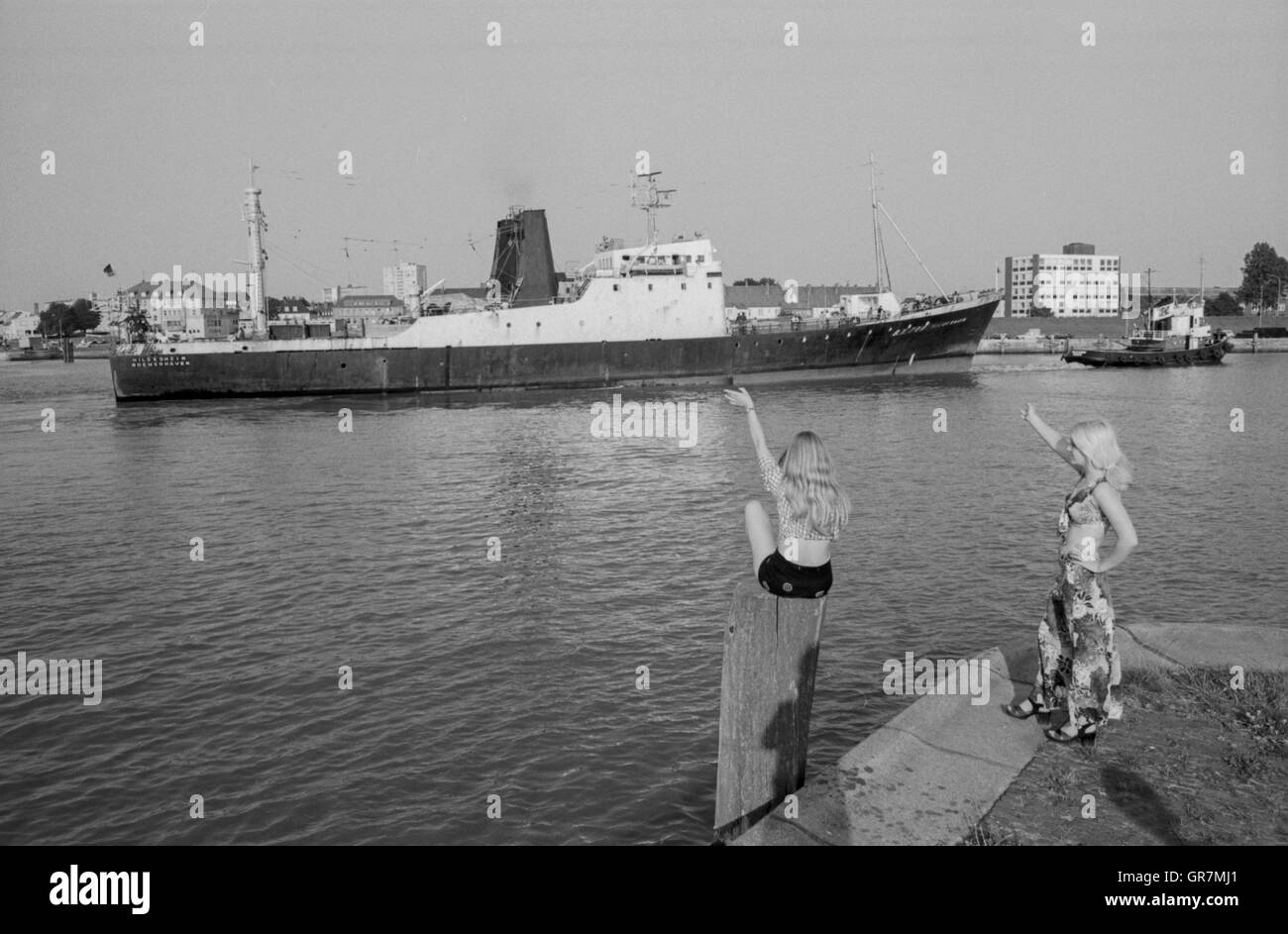 Fishing Vessel 1972 Bw Bremerhaven Stock Photo
