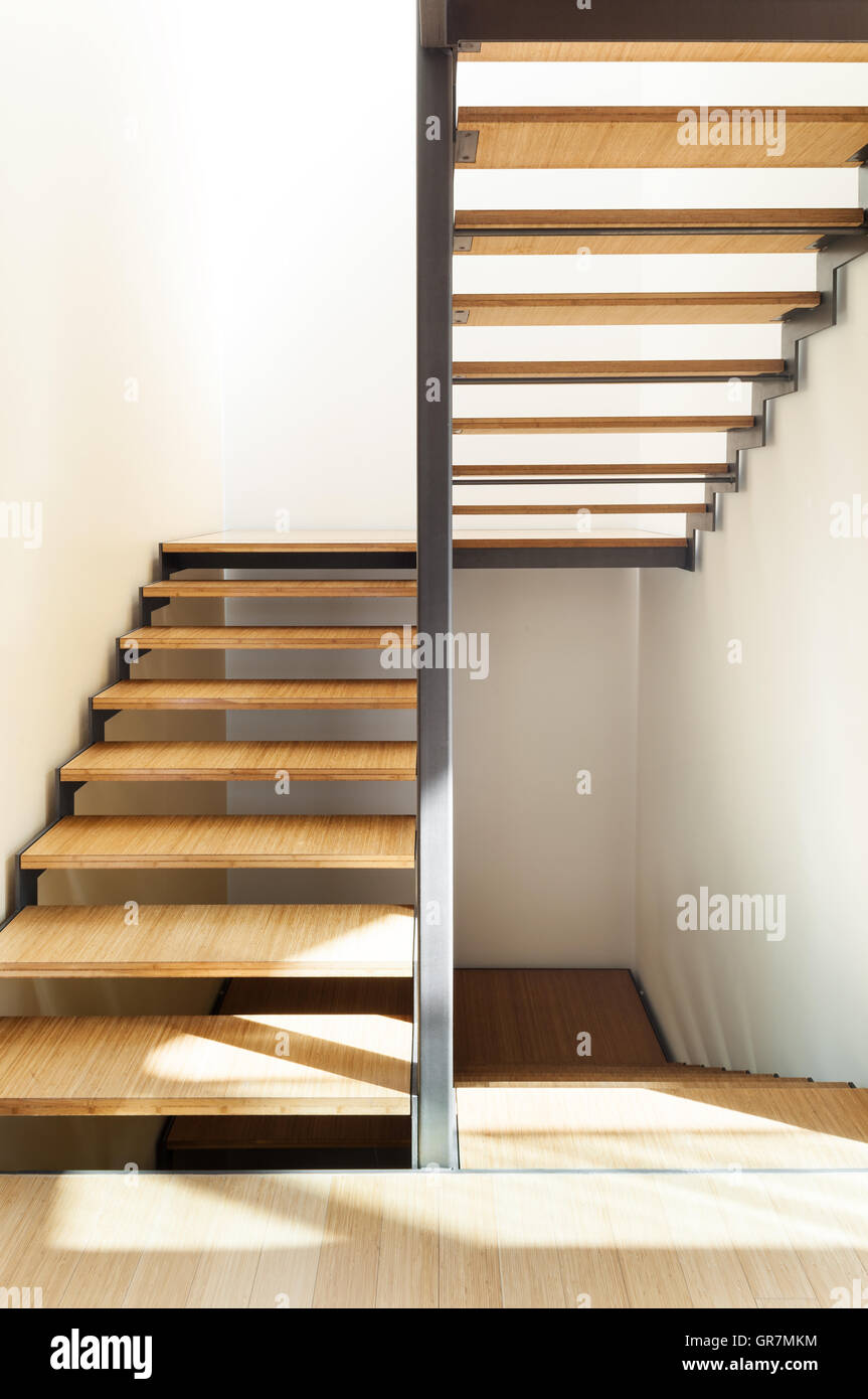 interior of a modern villa, stairs view Stock Photo Alamy