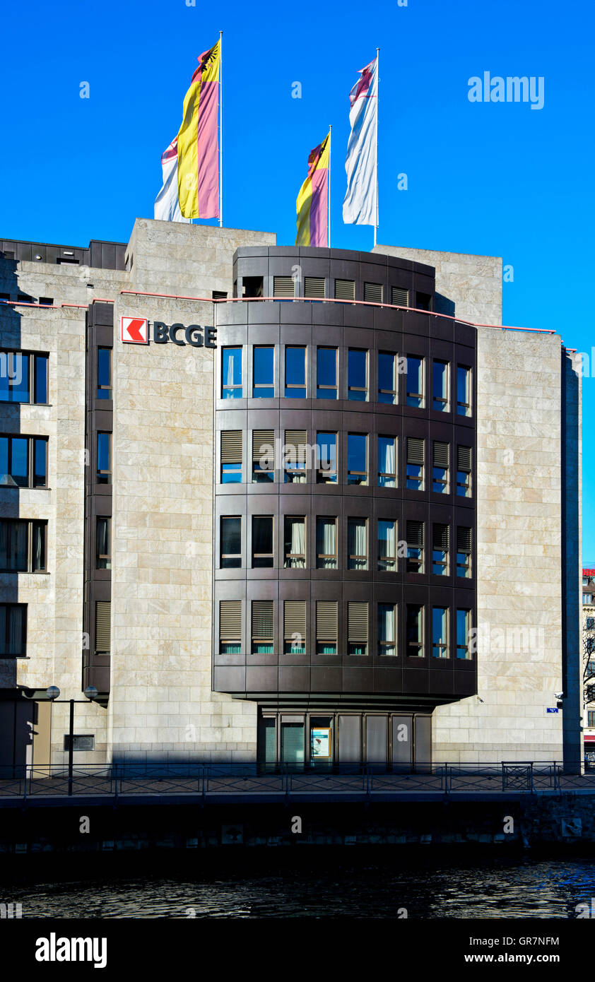 Headquarters Of The Bank Of The Canton Of Geneva, Banque Cantonale De Genève, Bcge, Geneva, Switzerland Stock Photo