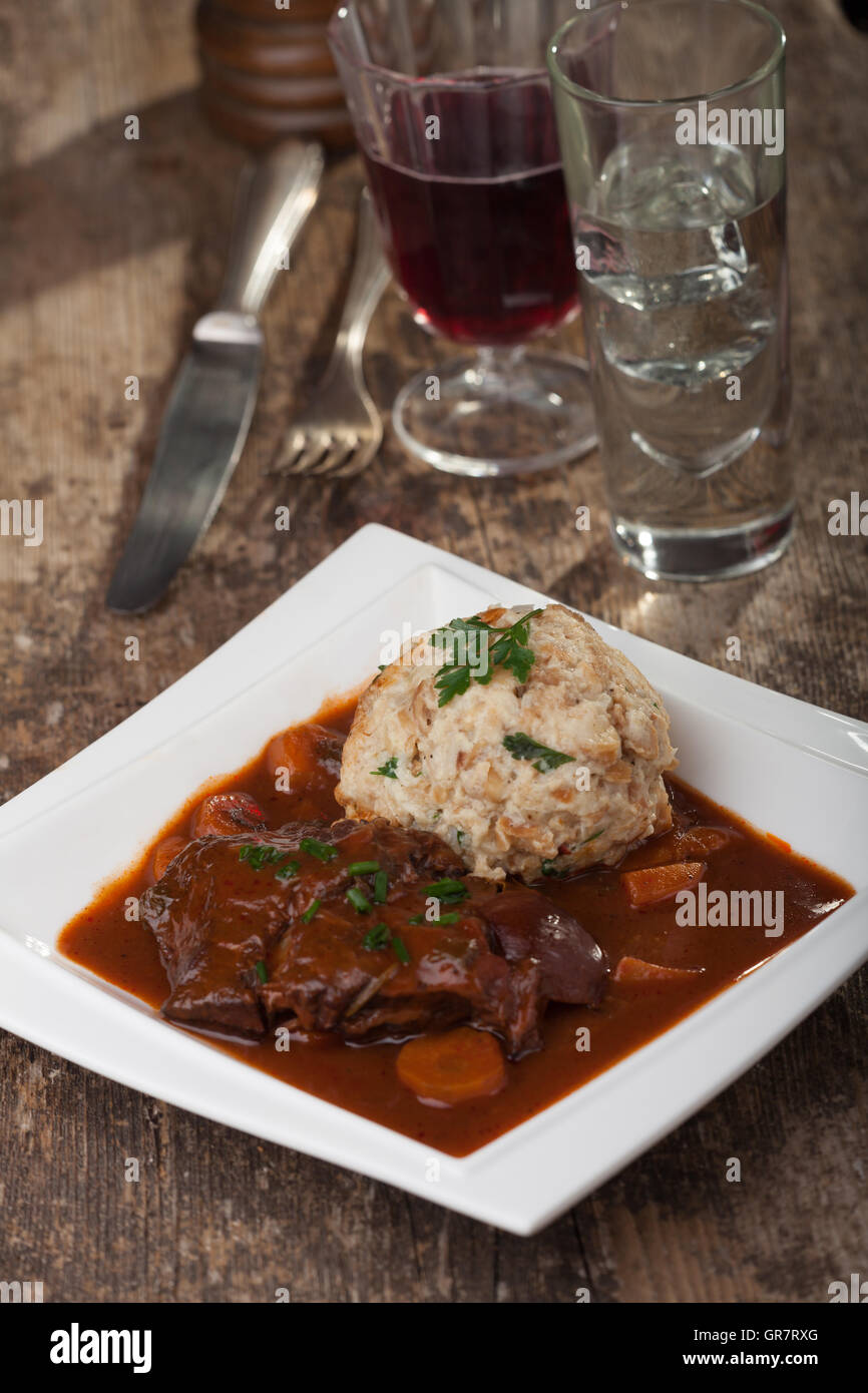 Stew And Dumpling Stock Photo