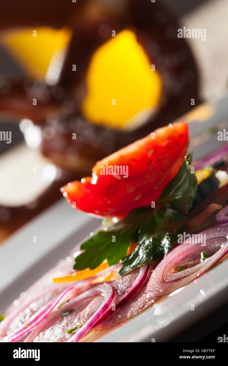 Bavarian Sausage Salad Stock Photo