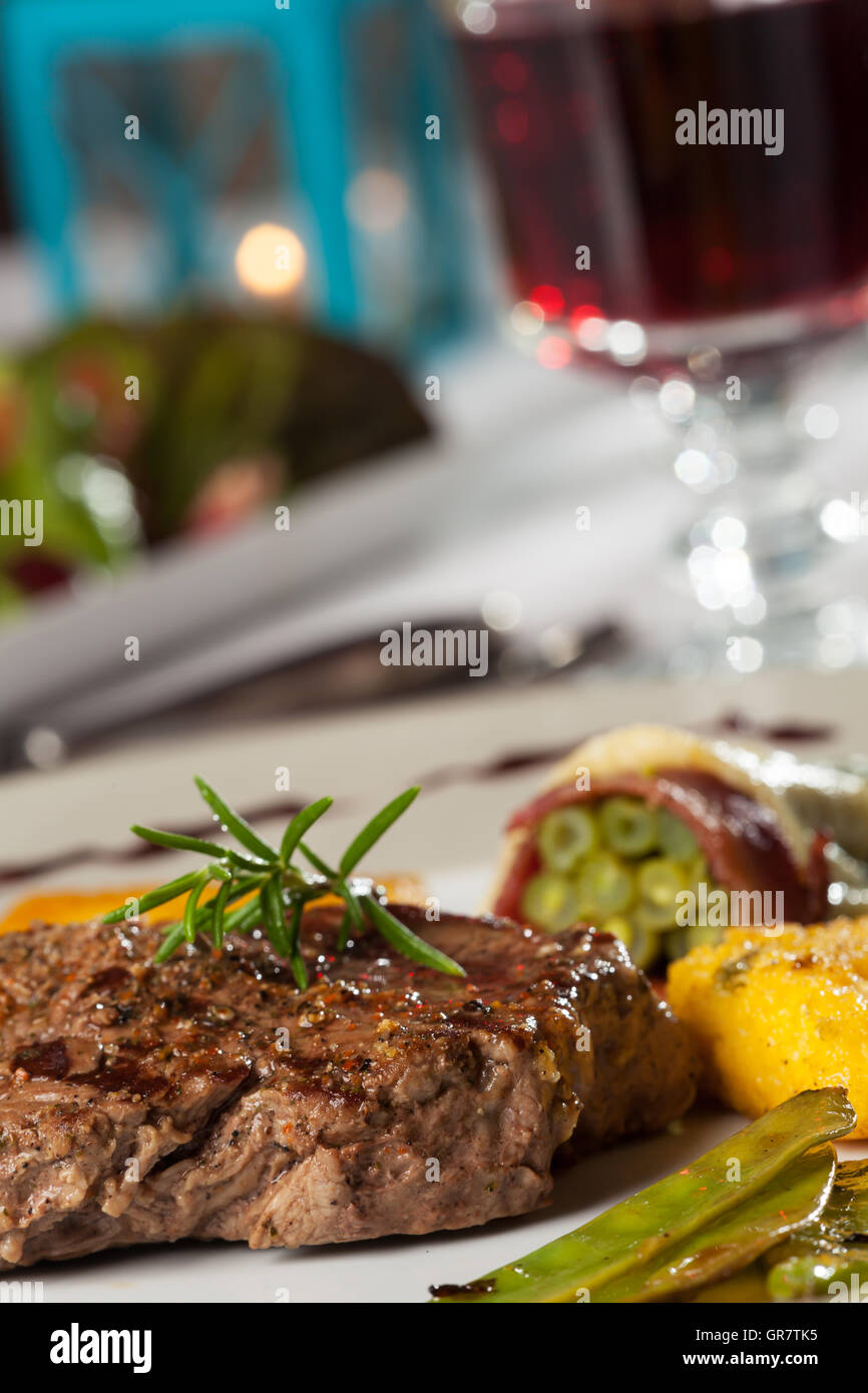 Wine And Dine Stock Photo Alamy