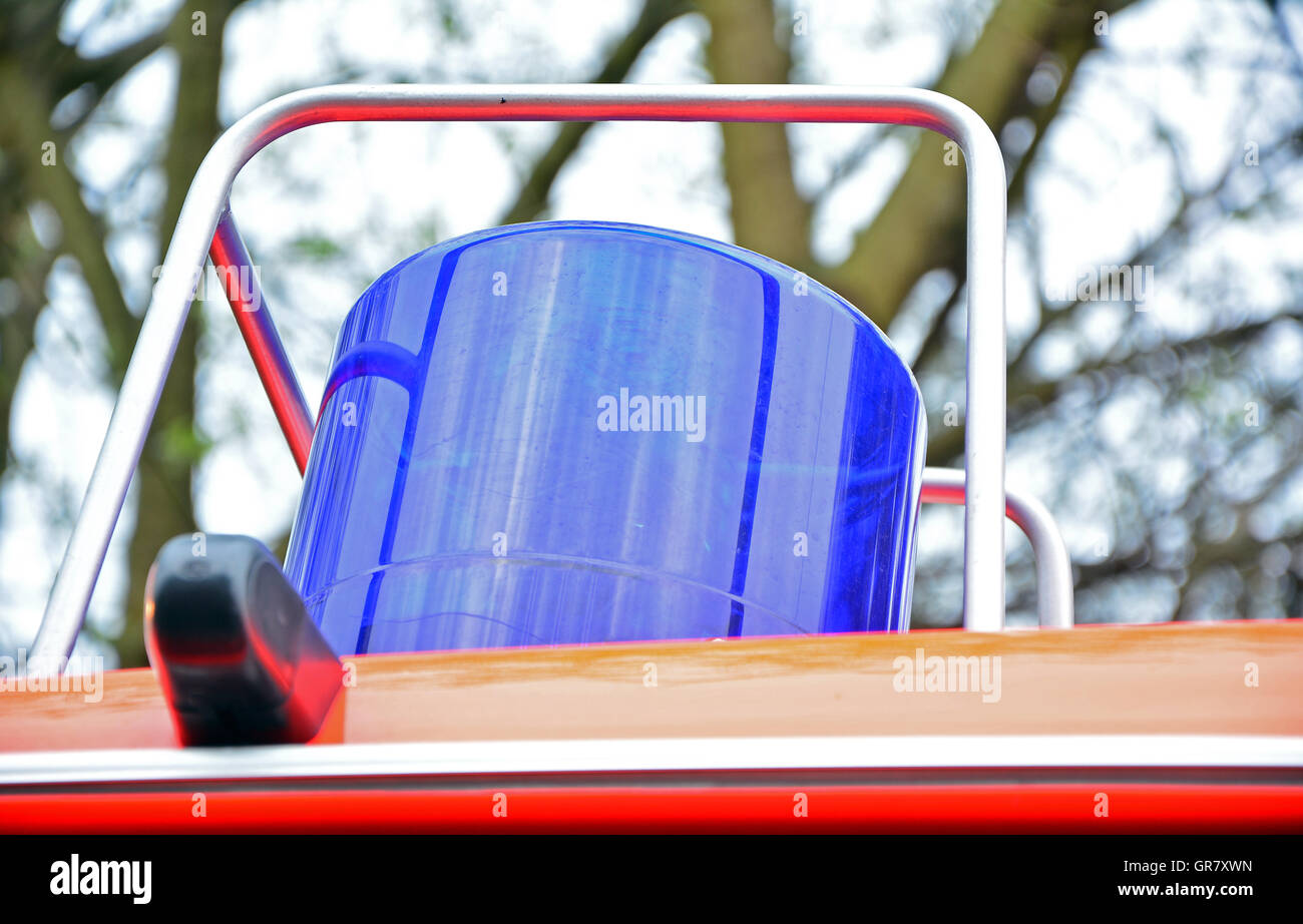 A Blue Light For Firefighters Car Stock Photo Alamy