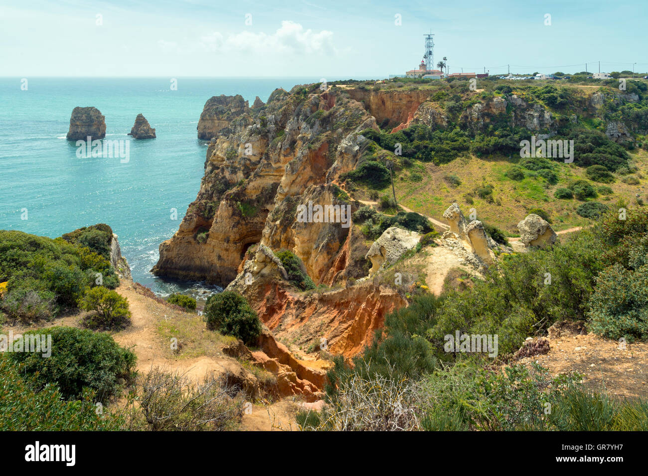 The Rock Algarve At Ponta Da Piedade With Lighthouse And Radar Station the-rock-algarve-at-ponta-da-piedade-with-lighthouse-and-radar-station