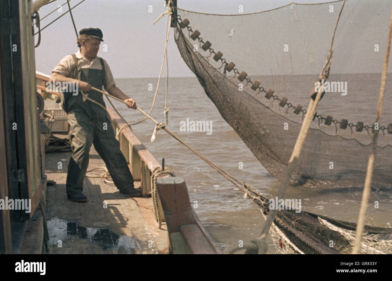 Crab Fishing 1967 Stock Photo