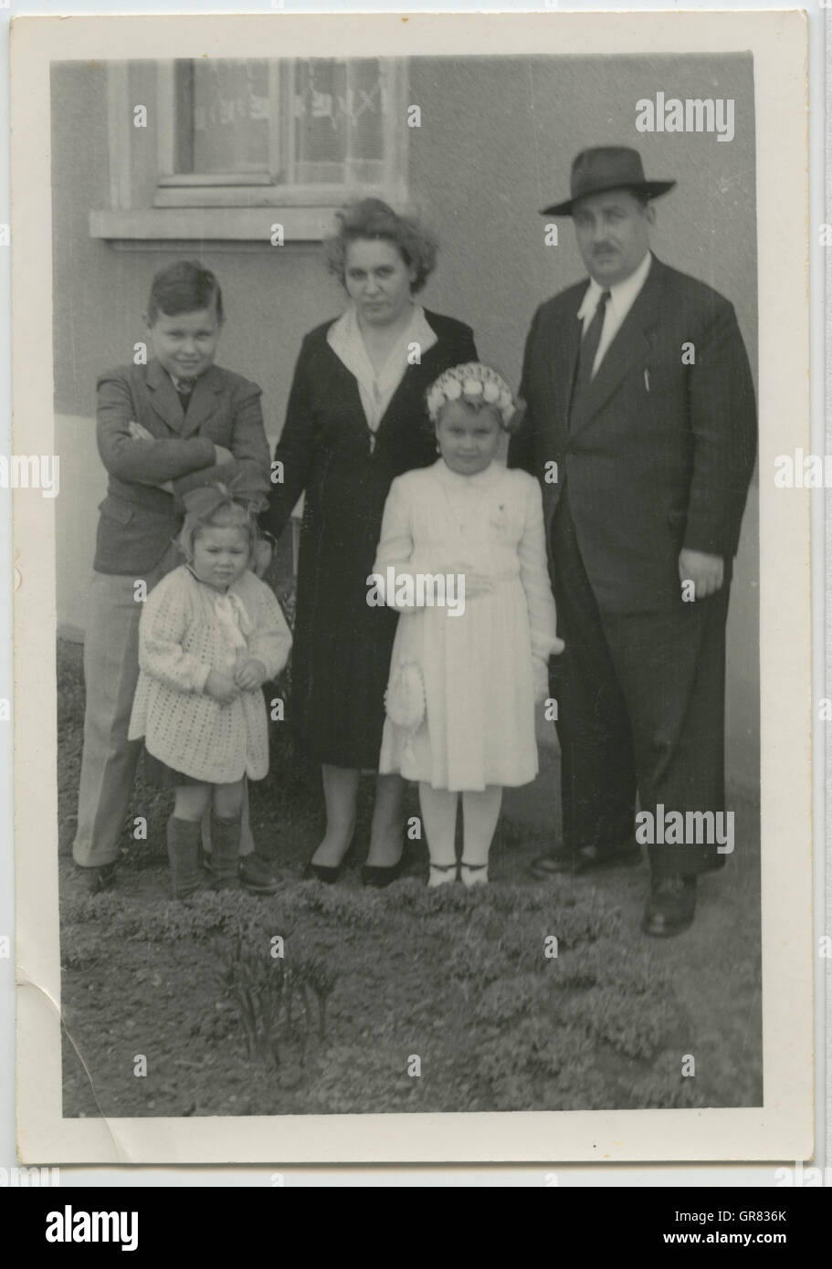Communion 1953 Bw Stock Photo