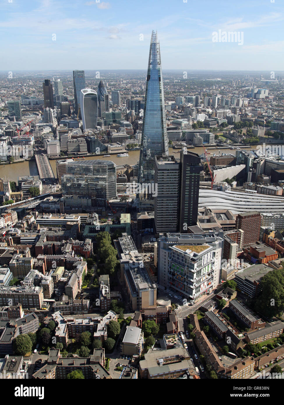 Aerial View Of Guys Hospital SE1 The Shard River Thames And The City aerial-view-of-guys-hospital-se1-the-shard-river-thames-and-the-city