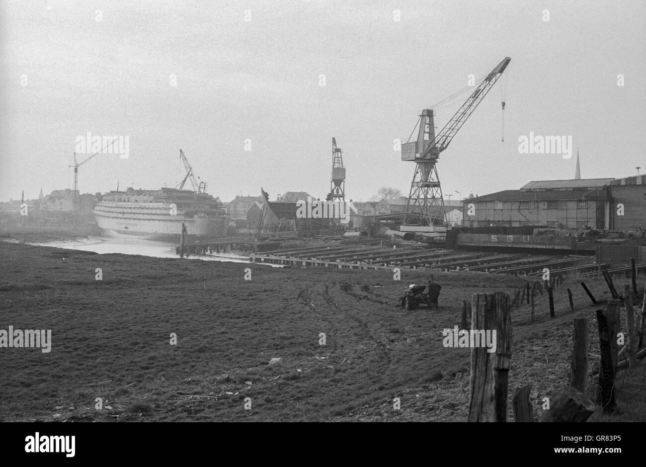 Schichau Shipbuilding Bremerhaven Stock Photo