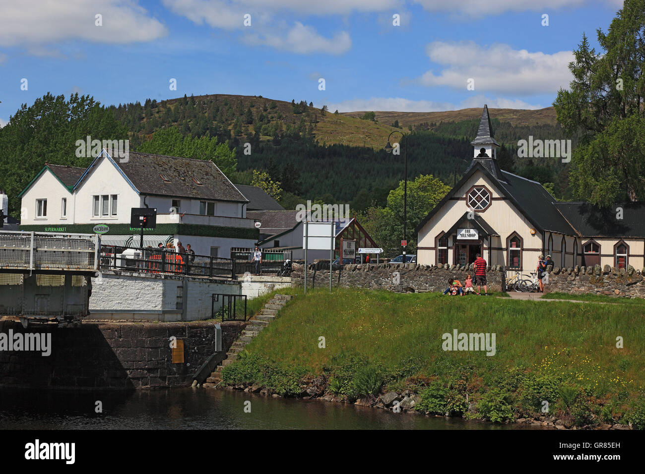 Scotland, Highlands, Place Fort Augustus At The Southern End Of The ...