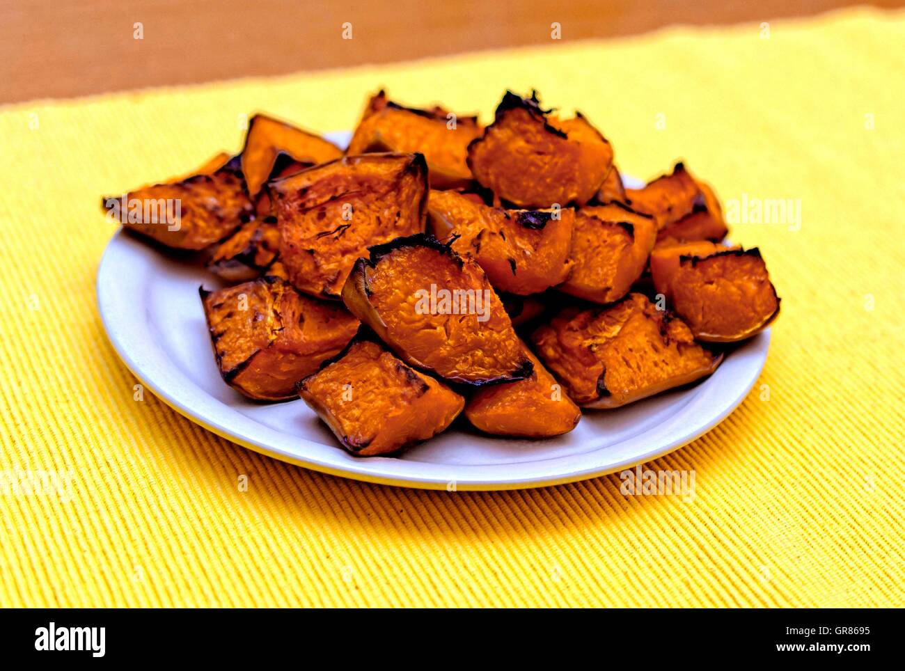 Birnenkuerbis, Cucurbita Moschata Butternut , Baked Crispy Without Ingredients In The Tube, Hungarian Specialty Stock Photo