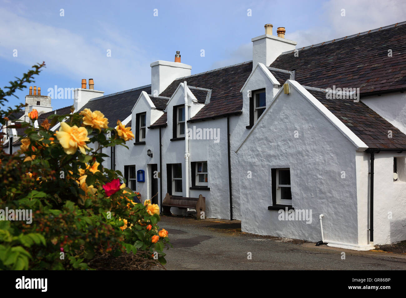 Scotland, the Inner Hebrides, Isle of Skye, Waternish peninsula, white