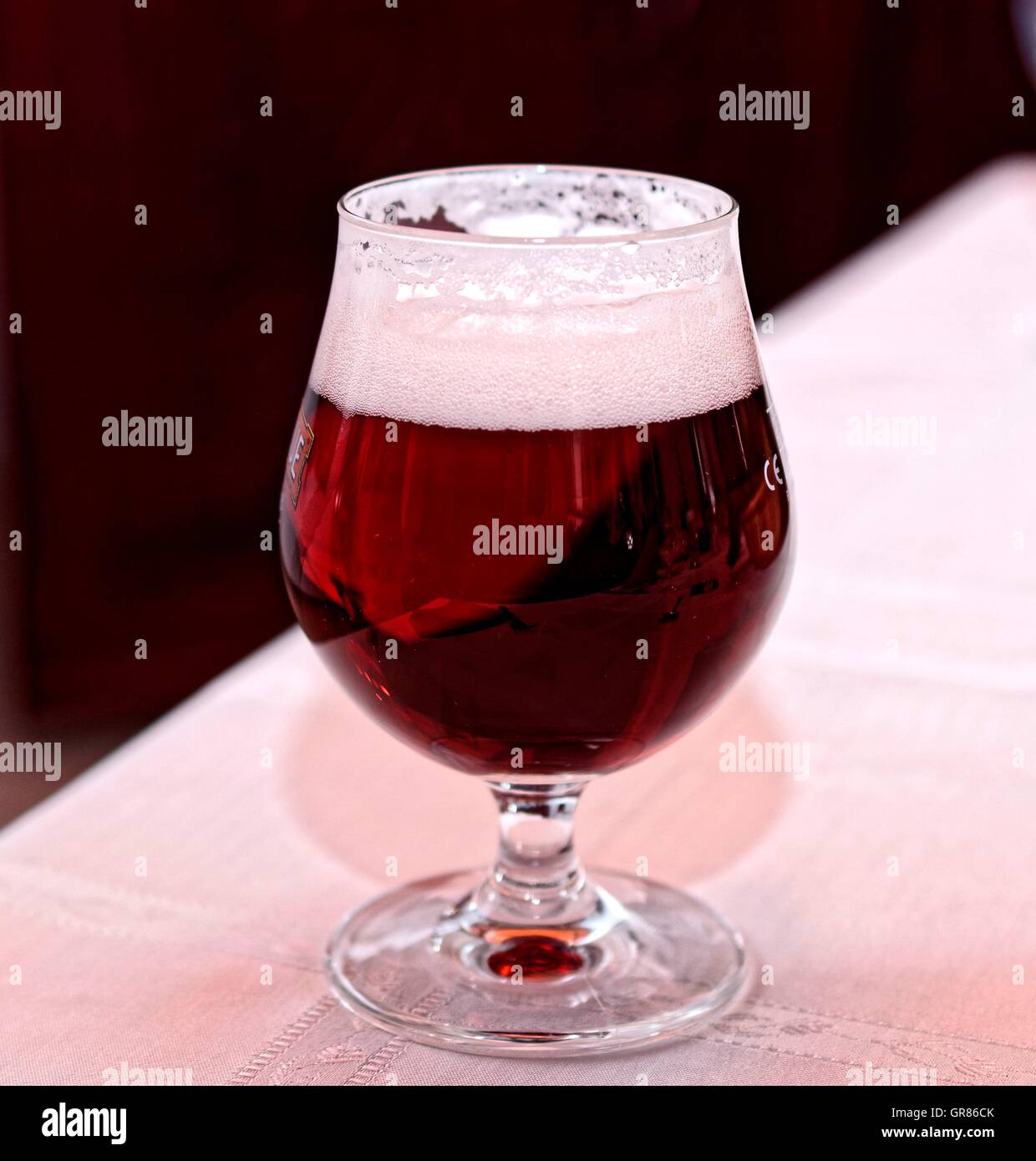 Glass Of Beer With Raspberry Syrup, Berliner Weisse Stock Photo Alamy