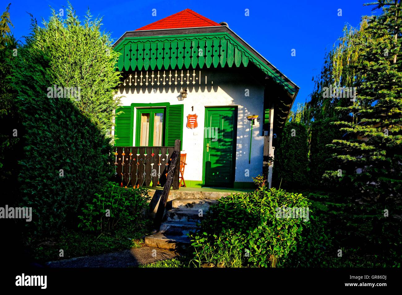 One Holiday Home In The Morning Light Stock Photo