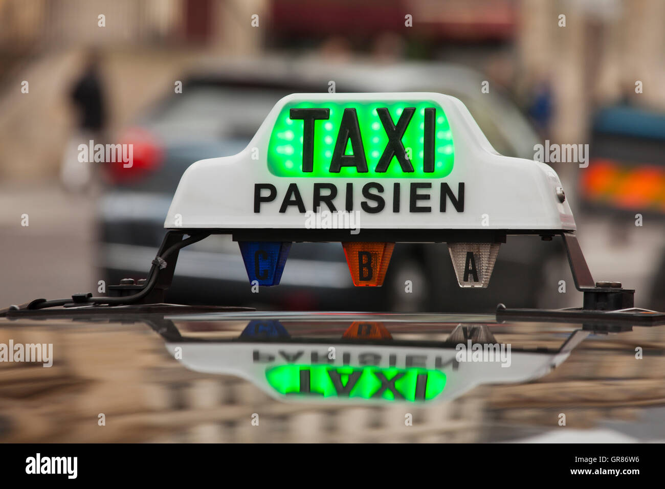 Taxi Paris Stock Photo