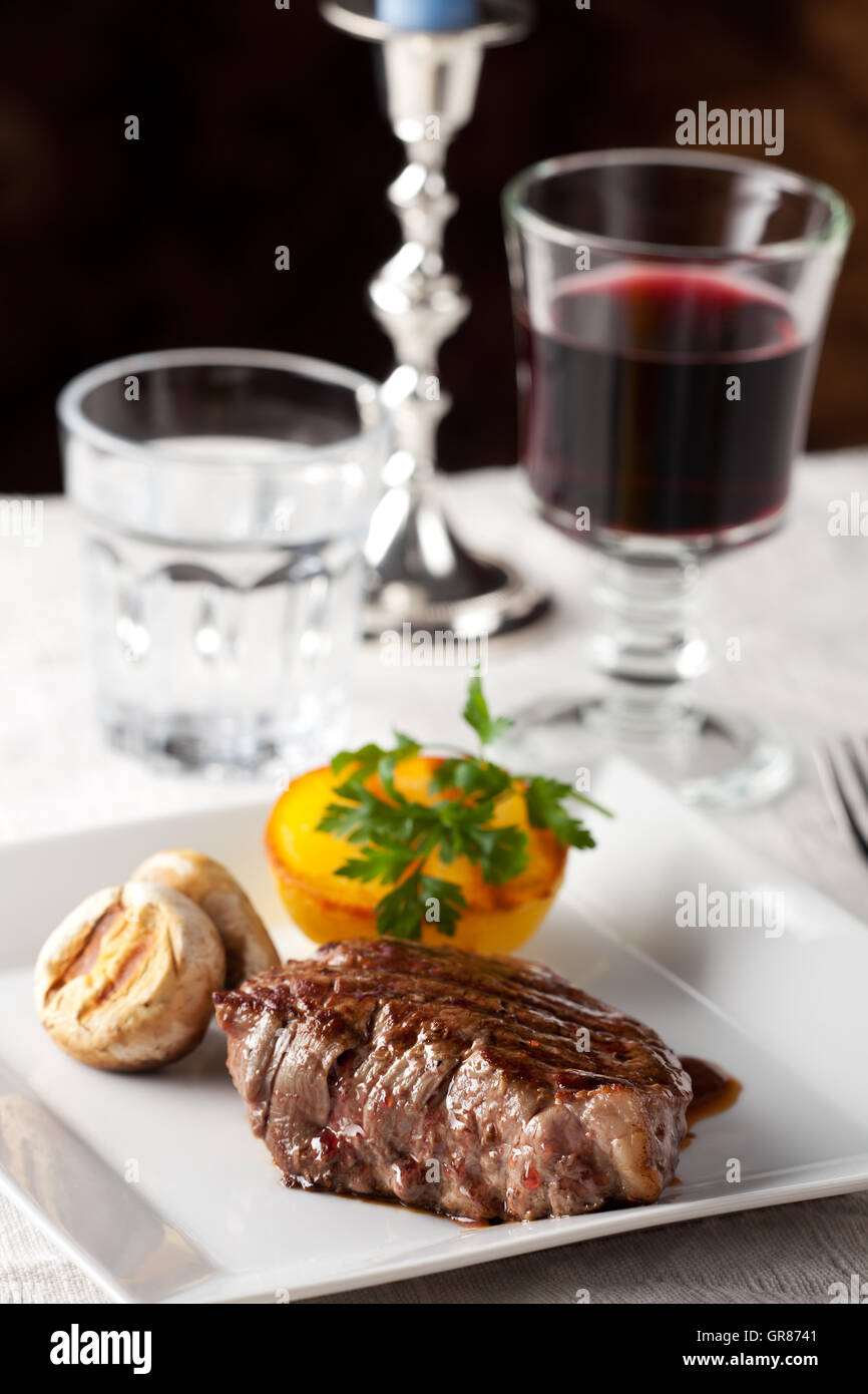 Wine And Dine Stock Photo Alamy