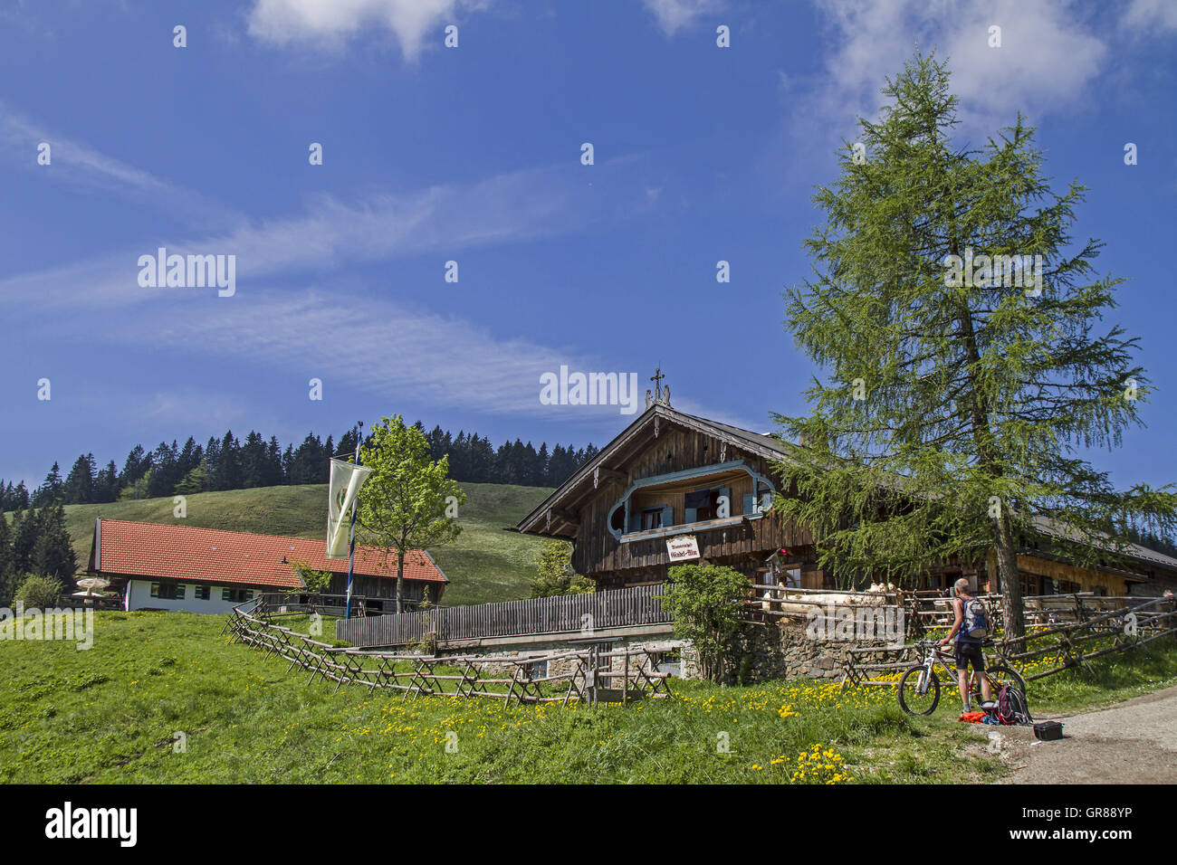 Gindelalmschneid Huts In Mangfall Mountains Stock Photo