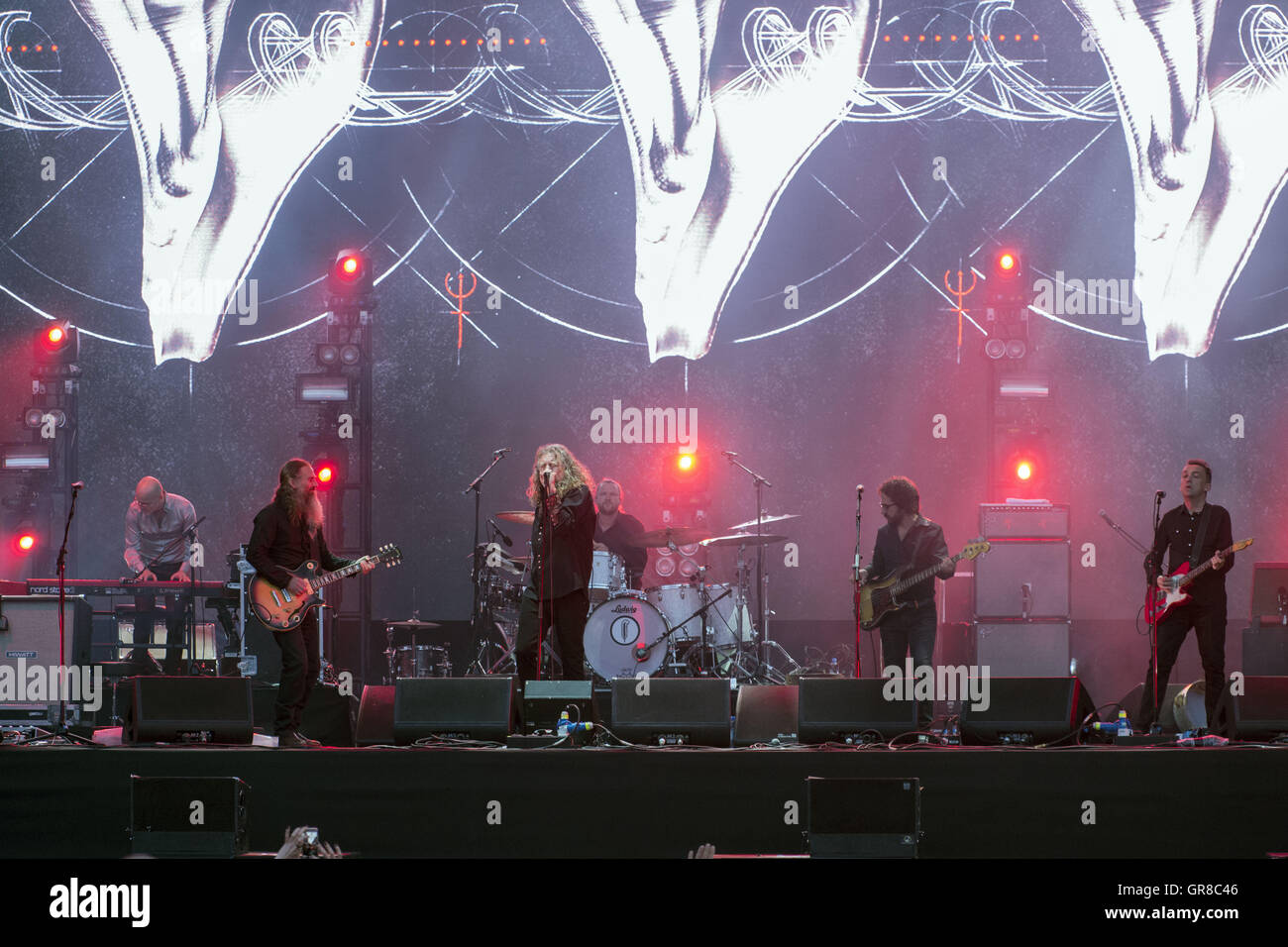 Robert Plant And The Sensational Space Shifters At Pori Jazz 2015 Stock Photo