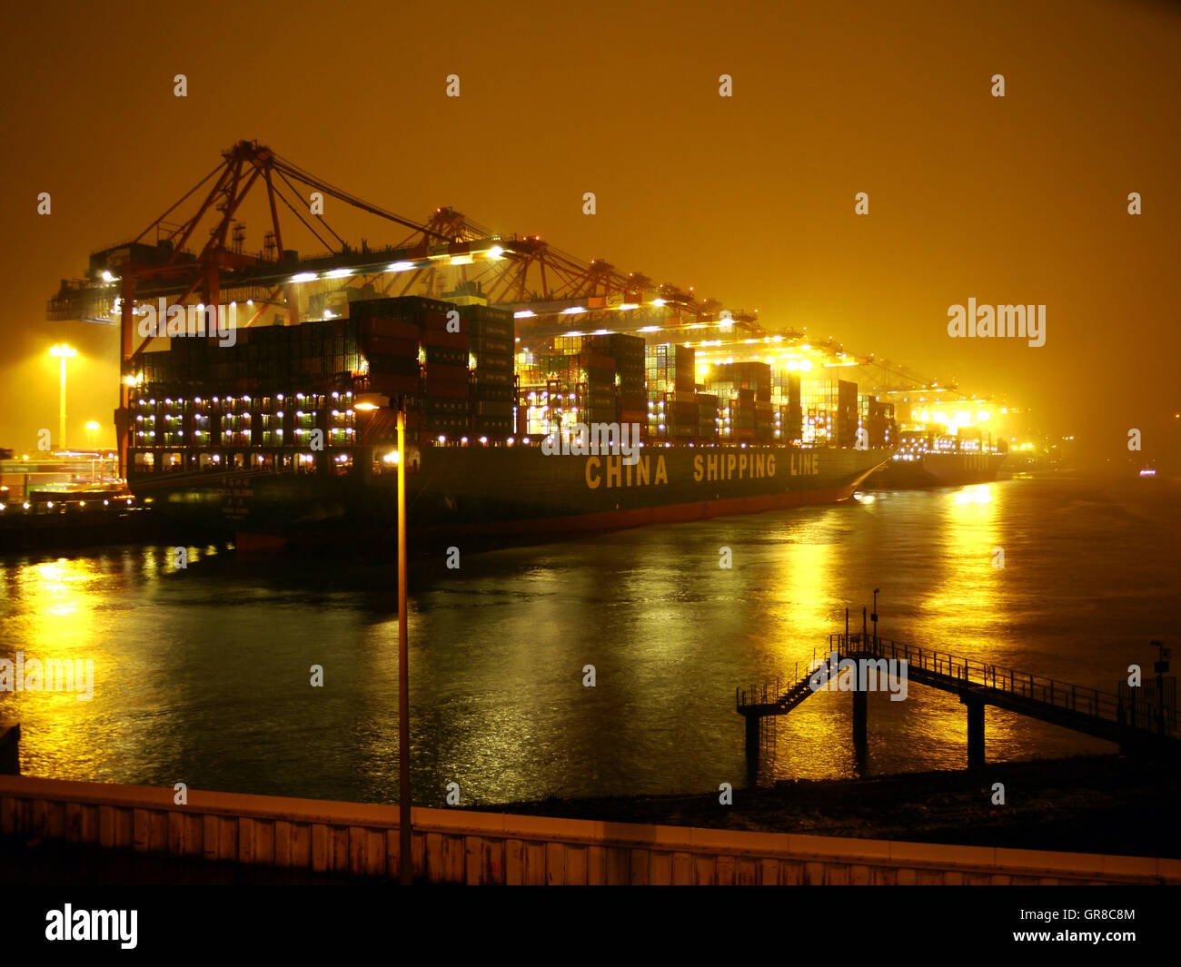 Cscl Globe In The Port Of Hamburg Stock Photo