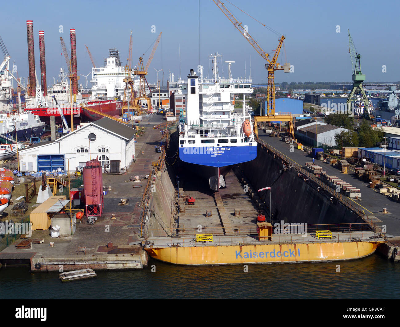 Lloyd Shipyard In Bremerhaven Stock Photo